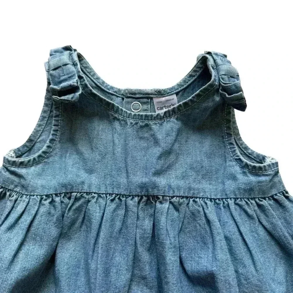 Carter’s Pullover Cotton Crewneck Embroidered Cotton Dress SZ 12 months # 2053